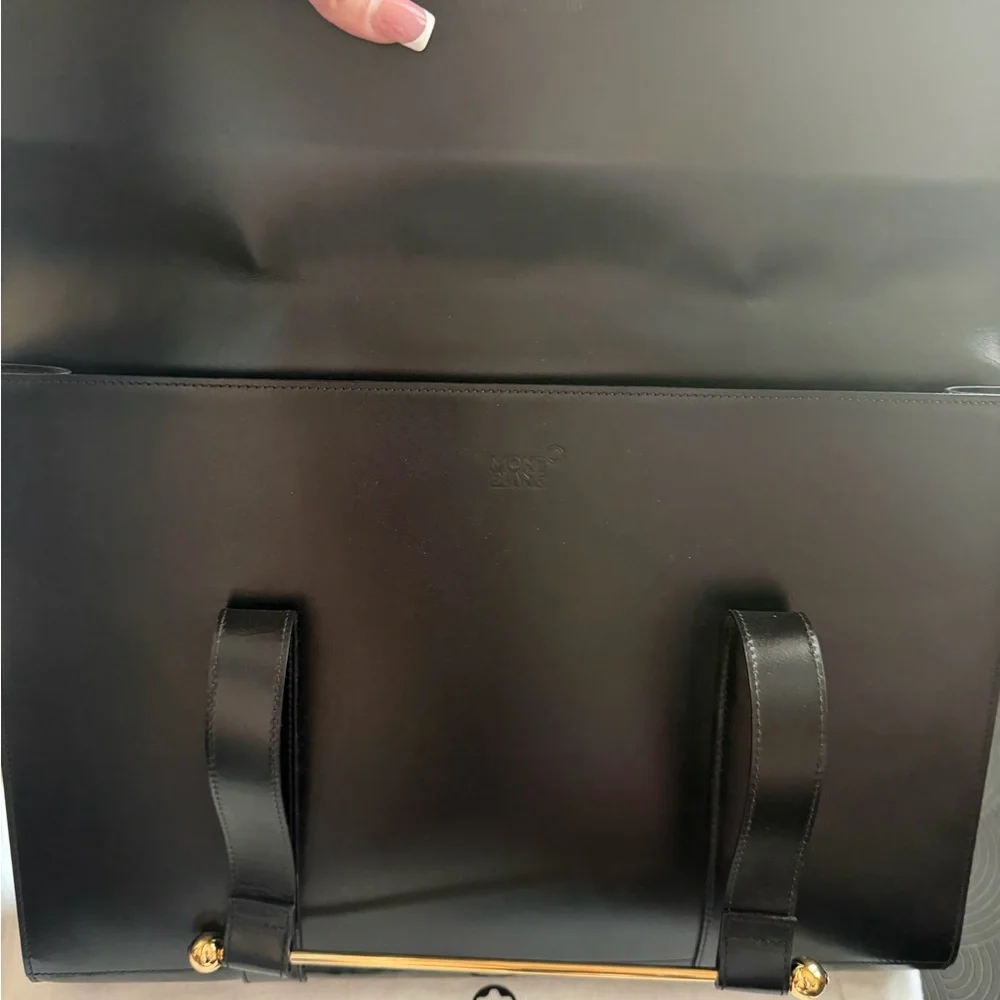 Montblanc Elegant Black Leather Briefcase